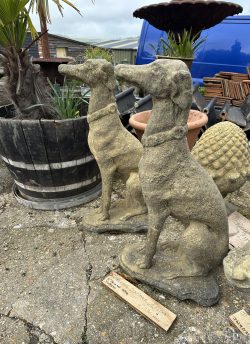 French lurcher statues