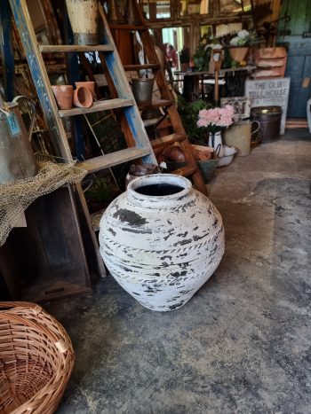 Large White Pot