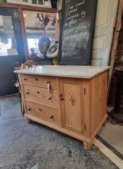 Marble topped cupboard