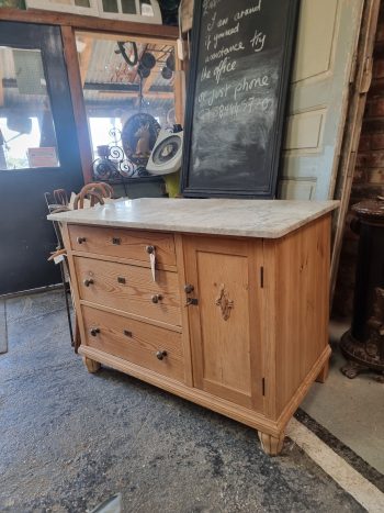 Marble topped cupboard