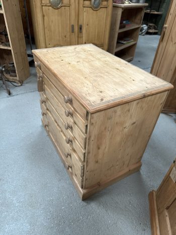 Pine bank of drawers - Image 2
