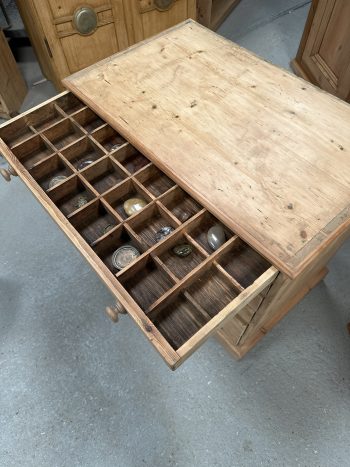 Pine bank of drawers - Image 5