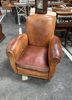 French leather chair