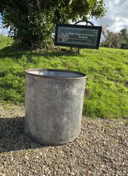 Huge, heavy galvanised planter