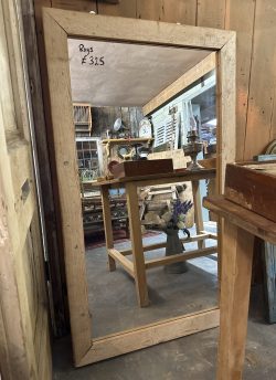 Rustic pine framed mirror