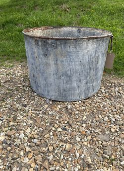 Shabby grey garden planter