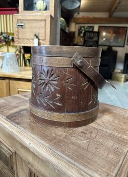 Firkin, wooden bucket with lid
