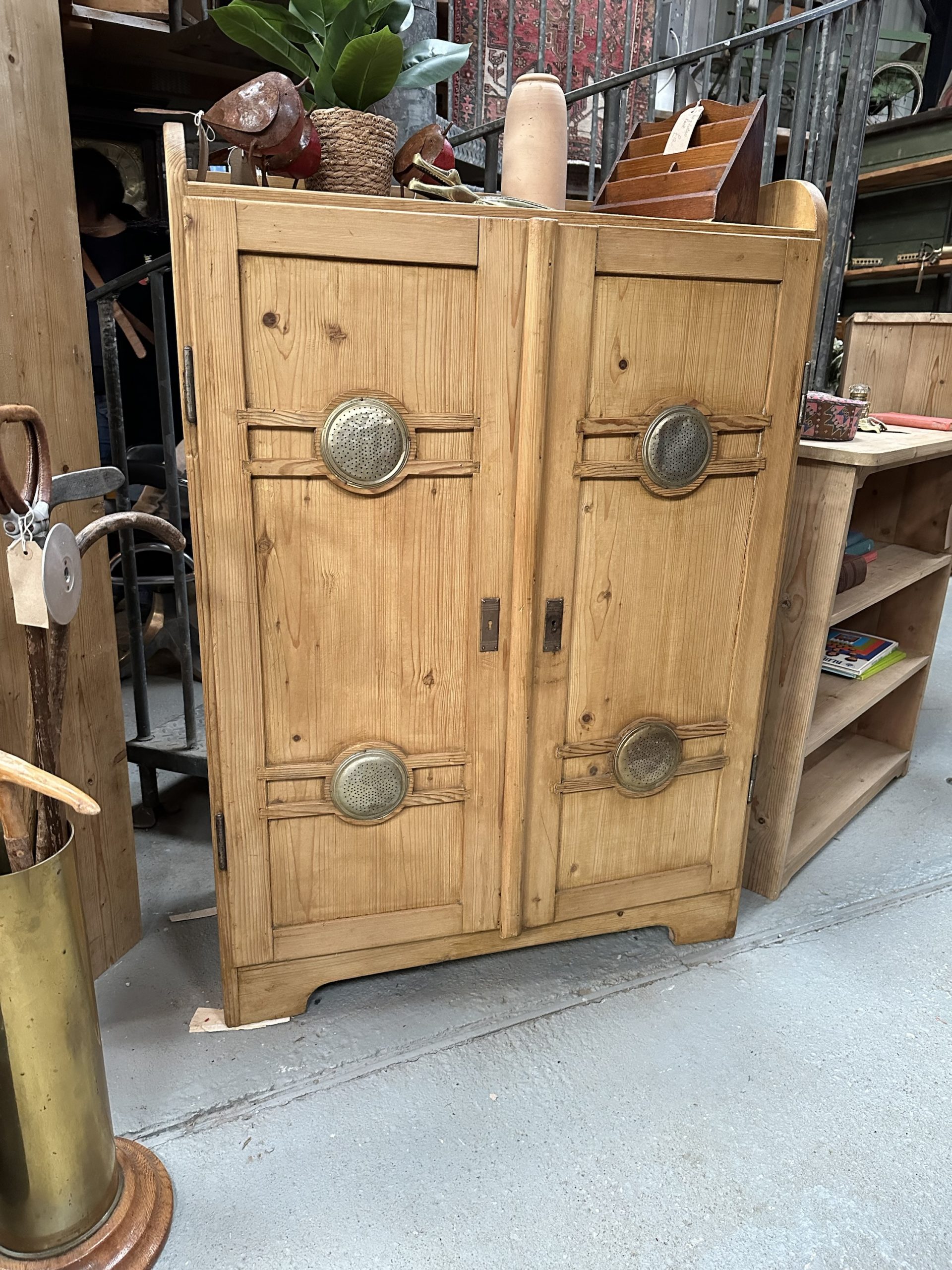 Continental two door pine cupboard