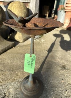 Cast iron bird bath