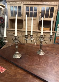 Pair of silver plated candelabra