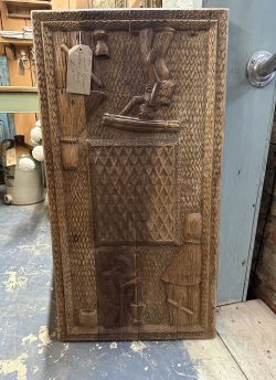 Carved African Folk Art Panel