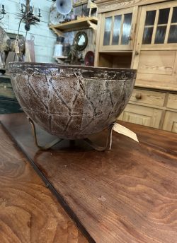 Heavy riveted metal planter