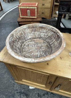 Large wooden bowl