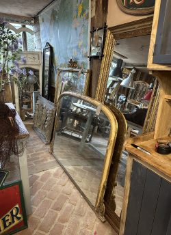 Large Victorian overmantle mirror