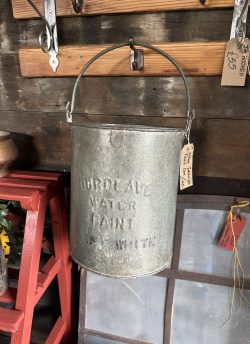 Vintage galvanized paint can