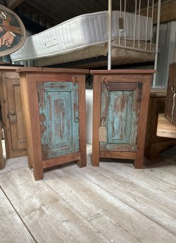 Pair of rustic style bedsides