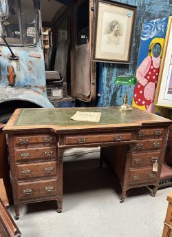Edwardian oak desk